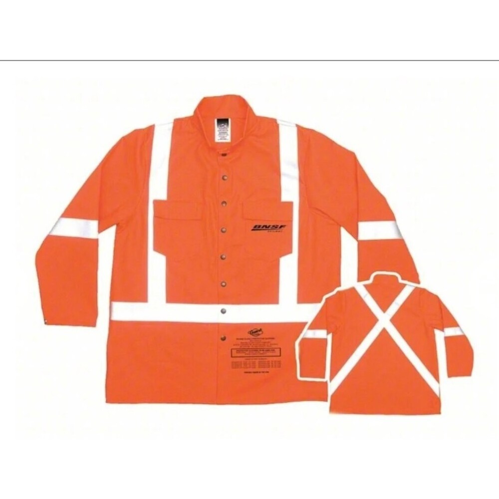 BANWEAR Reflective Safety Orange Welding JACKET 30 by Guard Line Size Large